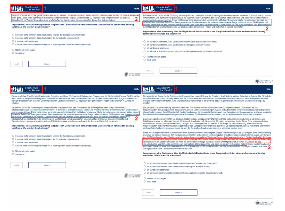 图. 调查实验界面